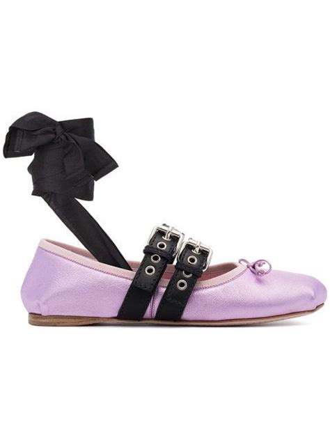 ballerine con lacci miu miu|Women's flats shoes, flats sandals .